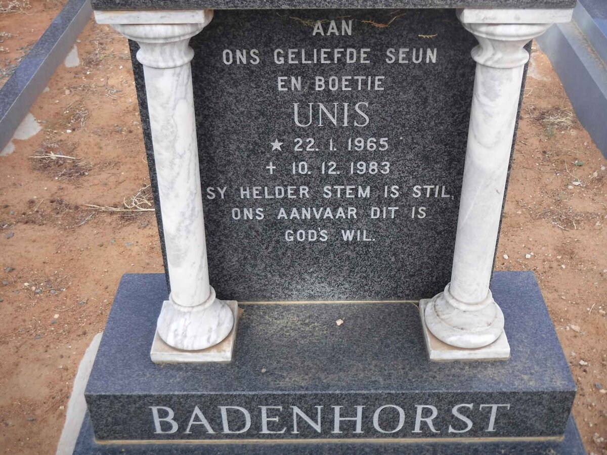 BADENHORST Unis 1965-1983