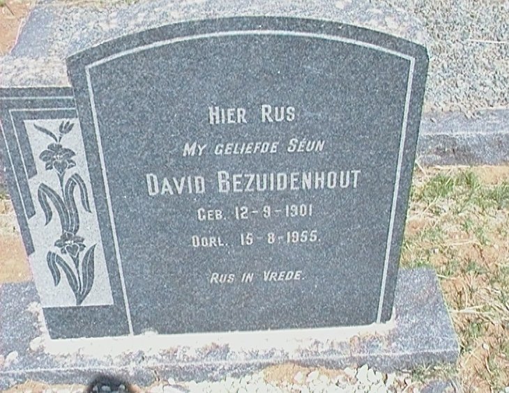 BEZUIDENHOUT David 1901-1955
