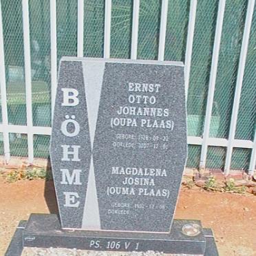BÖHME Ernst Otto Johannes 1926-2007 &amp; Magdalena Josina 1932-