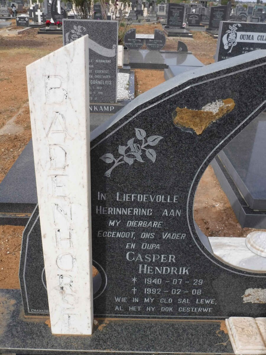 BADENHORST Casper Hendrik 1940-1992