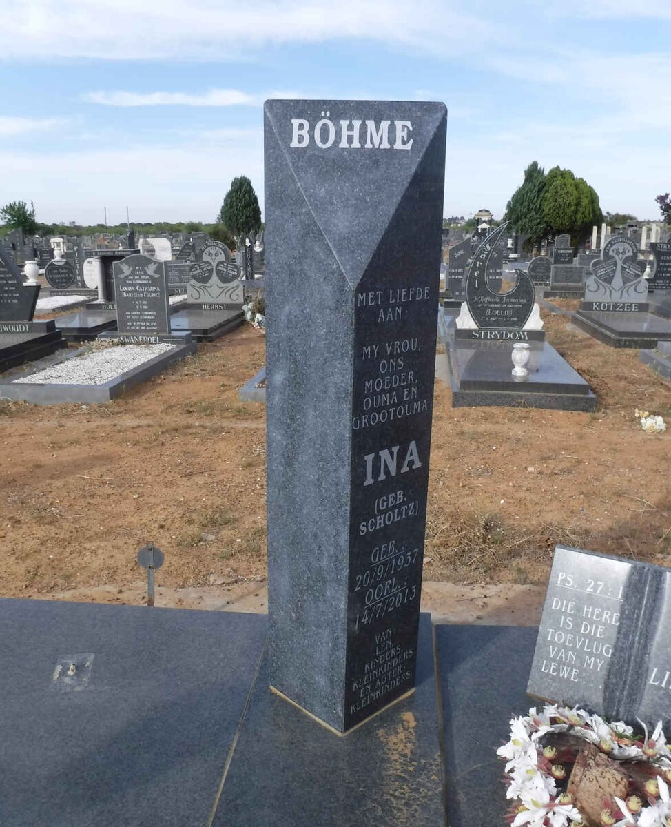 BÖHME Ina nee SCHOLTZ 1937-2013