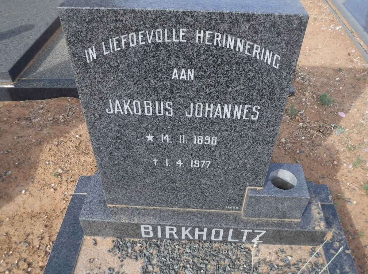 BIRKHOLTZ Jakobus Johannes 1898-1977