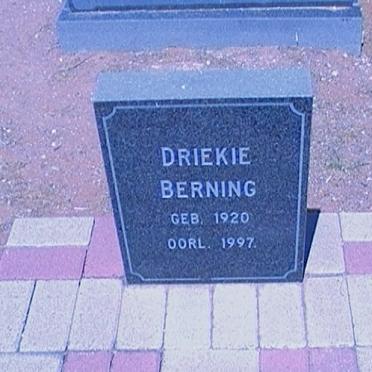 BERNING Driekie 1920-1997