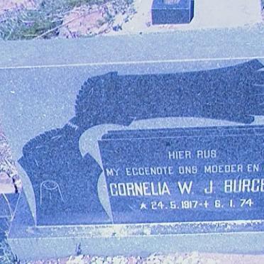 BURGER Cornelia W.J. 1917-1974