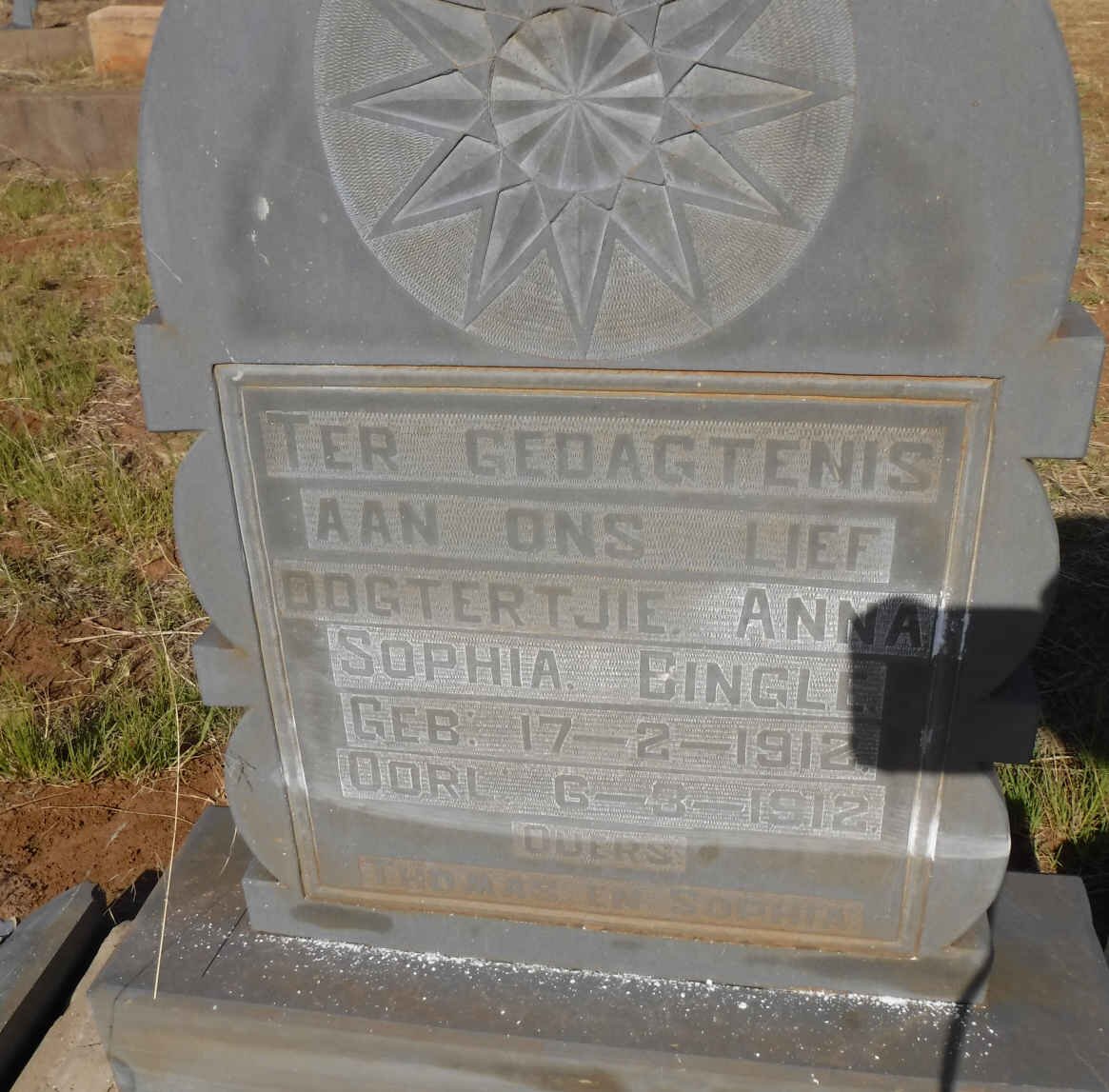 BINGLE Anna Sophia 1912-1912