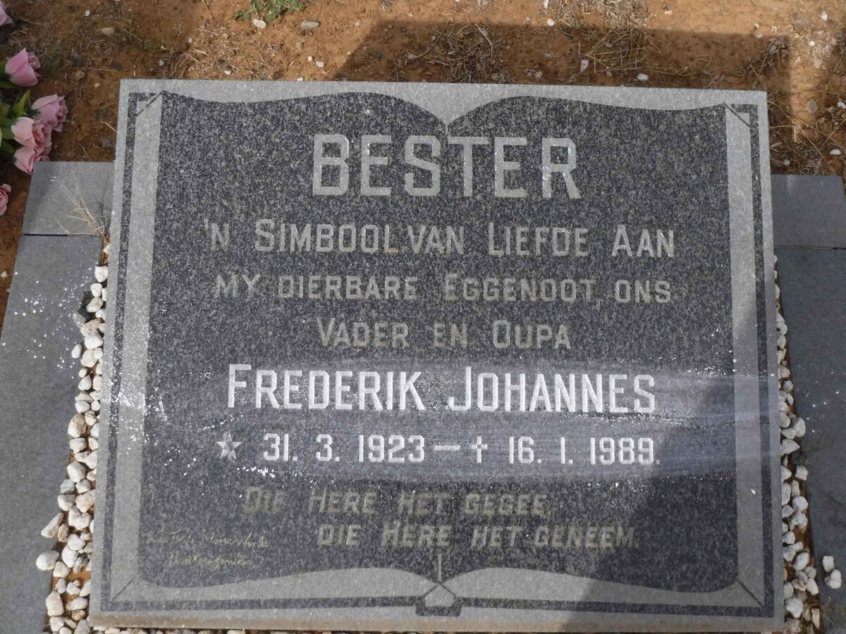 BESTER Frederik Johannes 1923-1989
