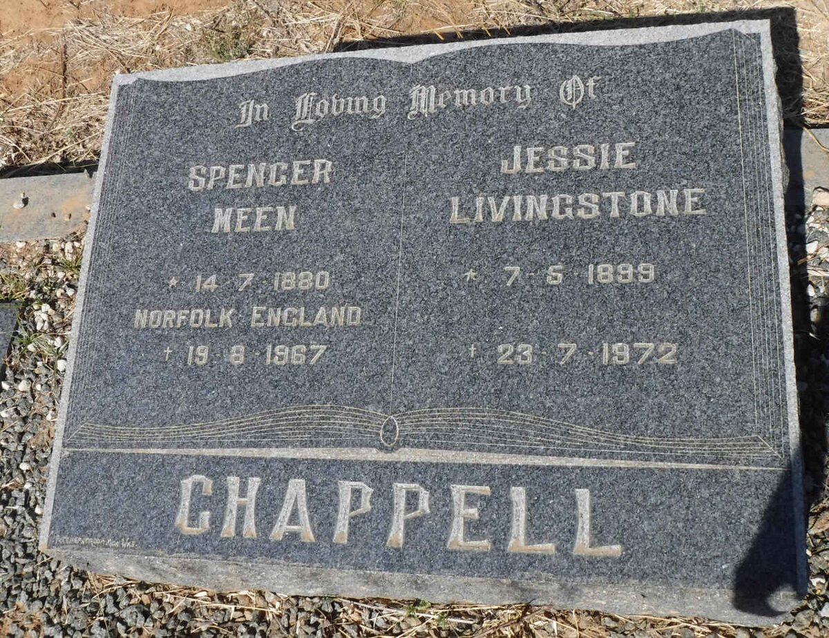 CHAPPELL Spencer Meen 1880-1967 &amp; Jessie Livingstone 1899-1972
