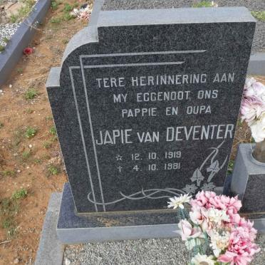 DEVENTER Japie, van 1919-1981