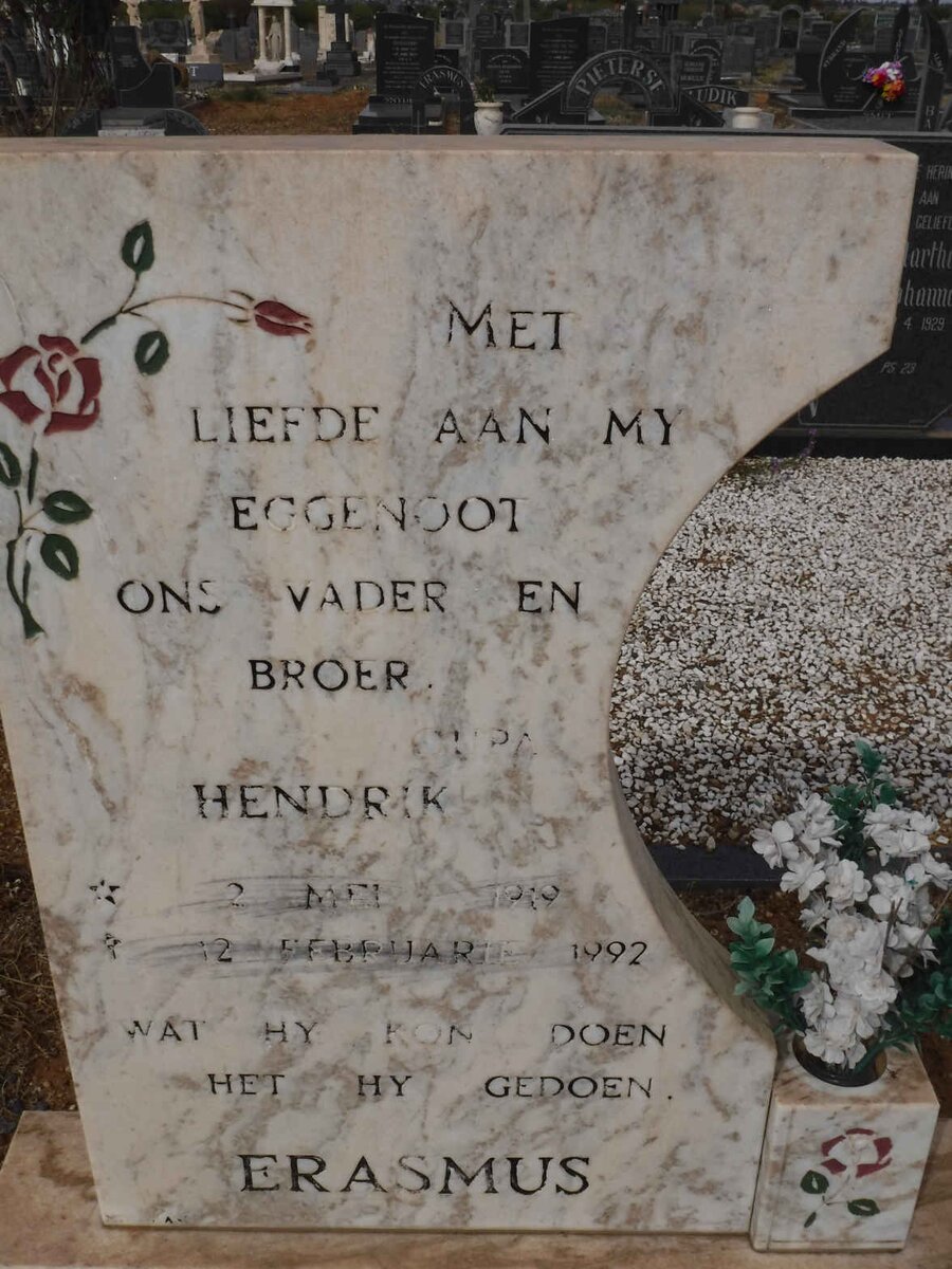 ERASMUS Hendrik 1919-1992