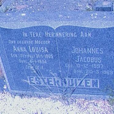 ESTERHUIZEN Johannes Jacobus 1897-1969 &amp; Anna Louisa DEYSEL 1905-1954