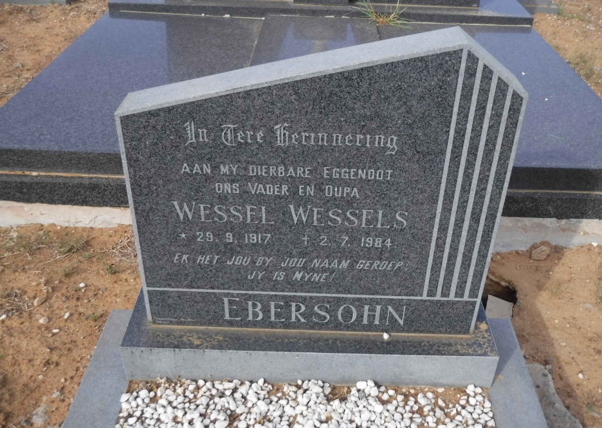 EBERSOHN Wessel Wessels 1917-1984