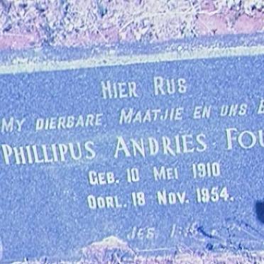 FOURIE Phillipus Andries 1910-1954