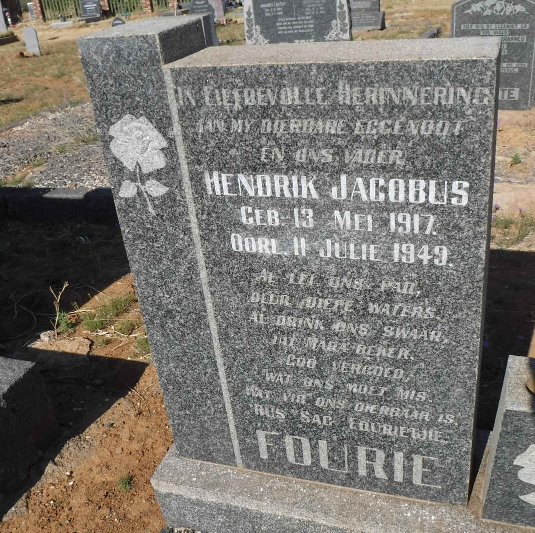 FOURIE Hendrik Jacobus 1917-1949
