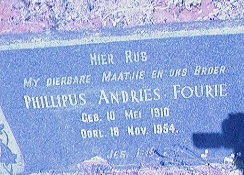 FOURIE Phillipus Andries 1910-1954