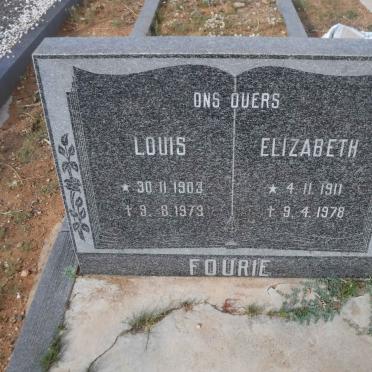 FOURIE Louis 1903-1979 &amp; Elizabeth 1911-1978