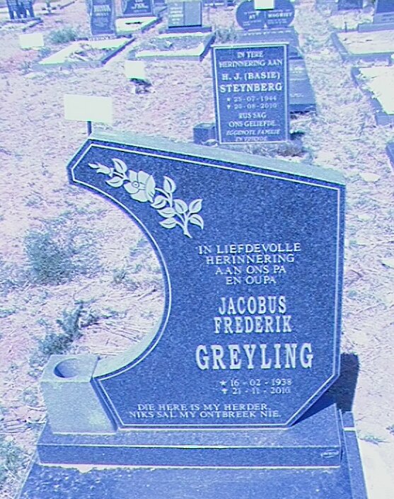 GREYLING Jacobus Frederik 1938-201?