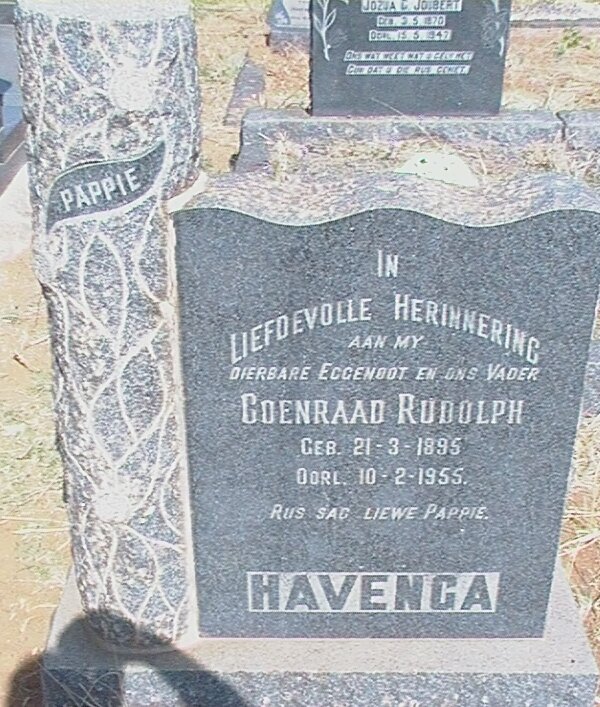 HAVENGA Coenraad Rudolph 1895-1955