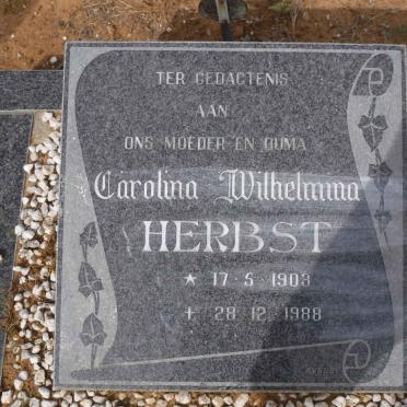HERBST Carolina Wilhelmina 1903-1988