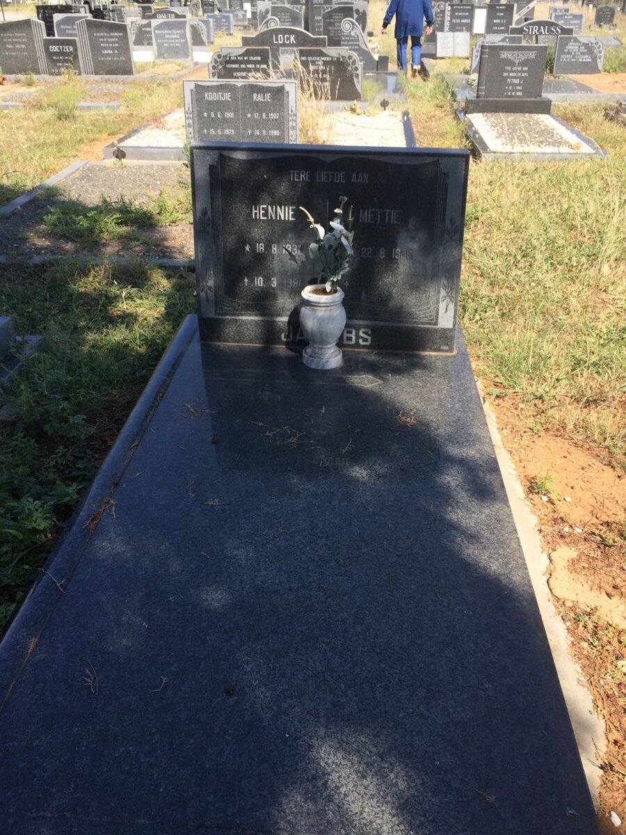 JACOBS Hennie 1932-1980 &amp; Mettie 1939-