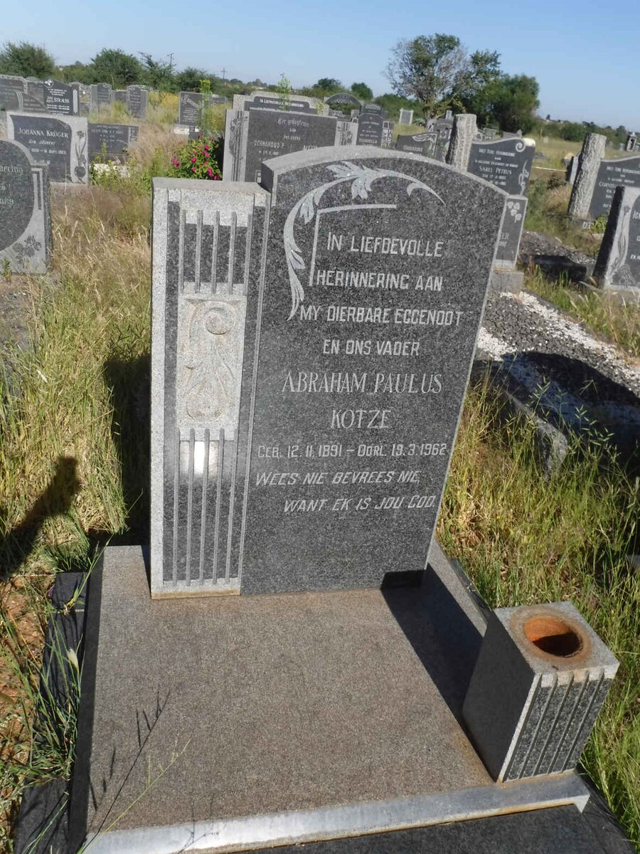 KOTZE Abraham Paulus 1891-1962