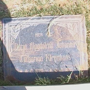 KLEYNHANS Maria Magdalena Johanna Catharina 1??0-1919
