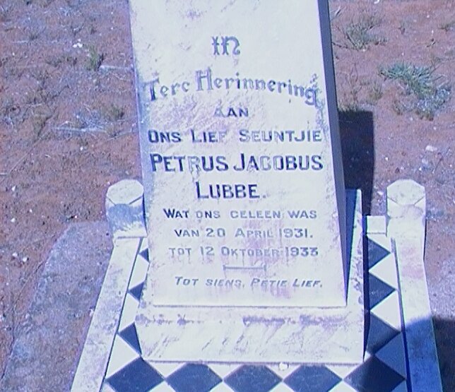 LUBBE Petrus Jacobus 1931-1933