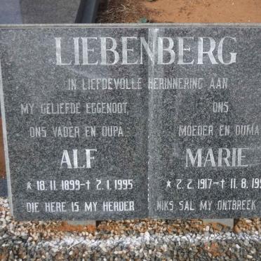 LIEBENBERG Alf 1899-1995 &amp; Marie 1917-1996