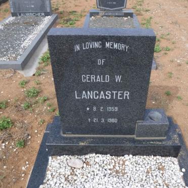 LANCASTER Gerald W. 1959-1980