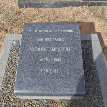 MOSTERT Miemmie 1903-1981