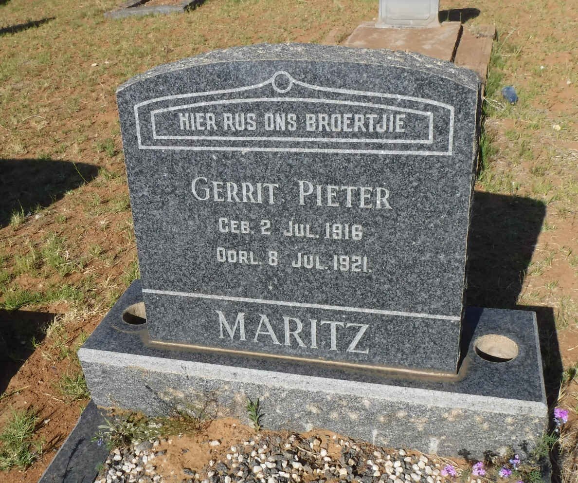 MARITZ Gerrit Pieter 1916-1921