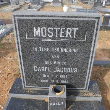 MOSTERT Carel Jacobus 1923-1983