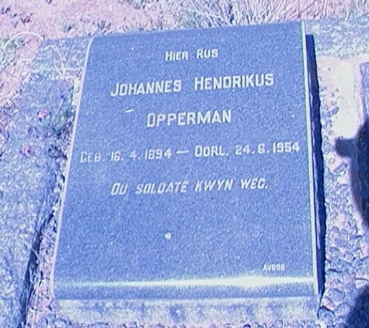 OPPERMAN Johannes Hendrikus 1894-1954