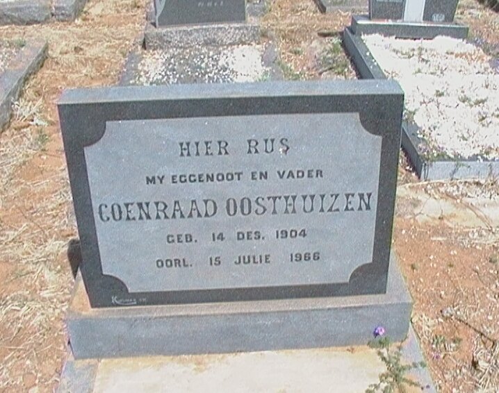 OOSTHUIZEN Coenraad 1904-1966
