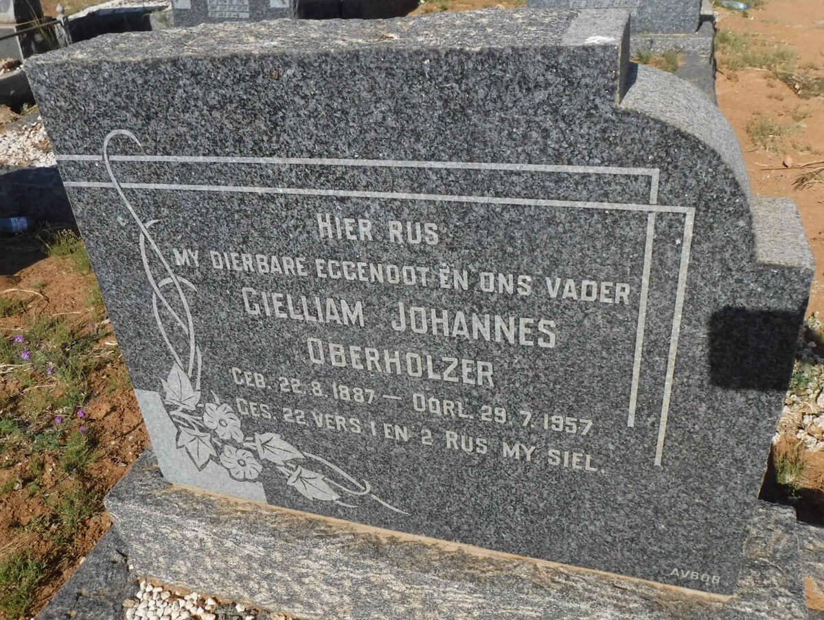 OBERHOLZER Gielliam Johannes 1887-1957