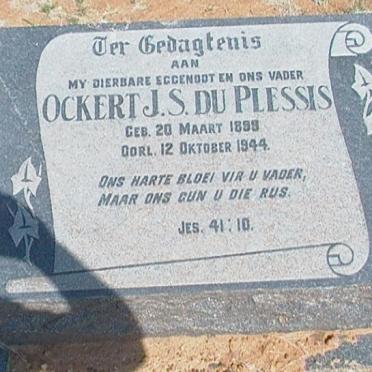 PLESSIS Ockert J.S., du 1899-1944