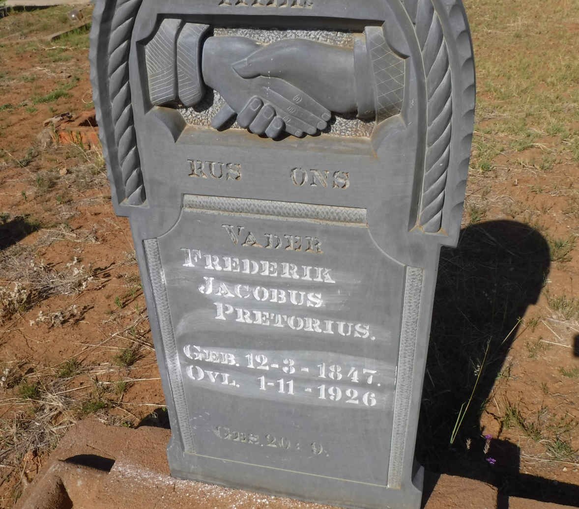 PRETORIUS Frederik Jacobus 1847-1926