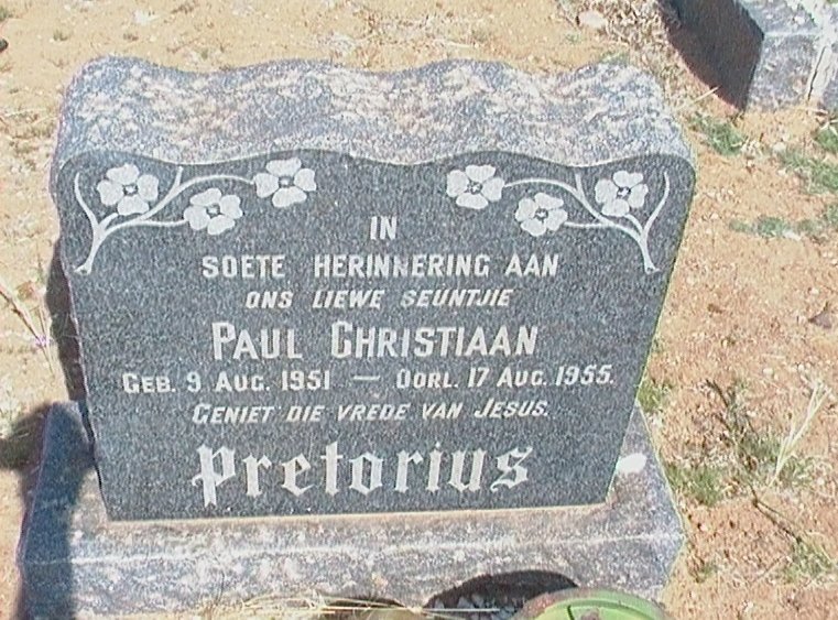 PRETORIUS Paul Christiaan 1951-1955