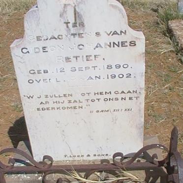 RETIEF Gideon Johannes 1890-1902