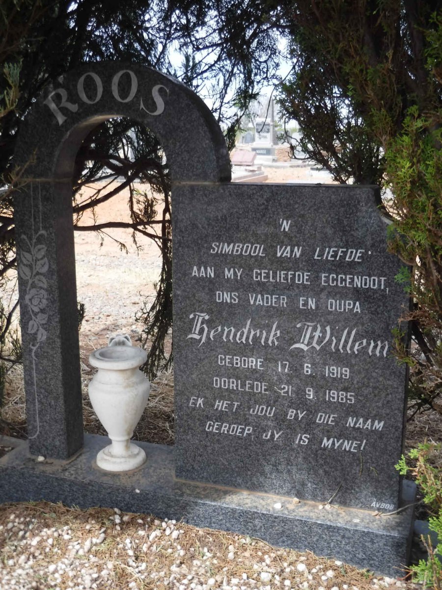 ROOS Hendrik Willem 1919-1985