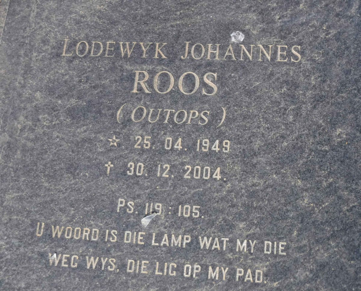 ROOS Lodewyk Johannes 1949-2004
