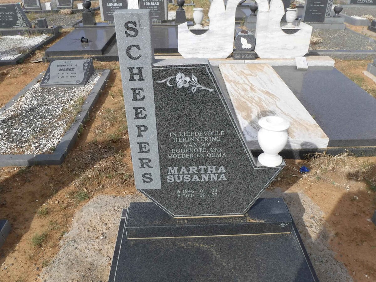 SCHEEPERS Martha Susanna 1946-2010