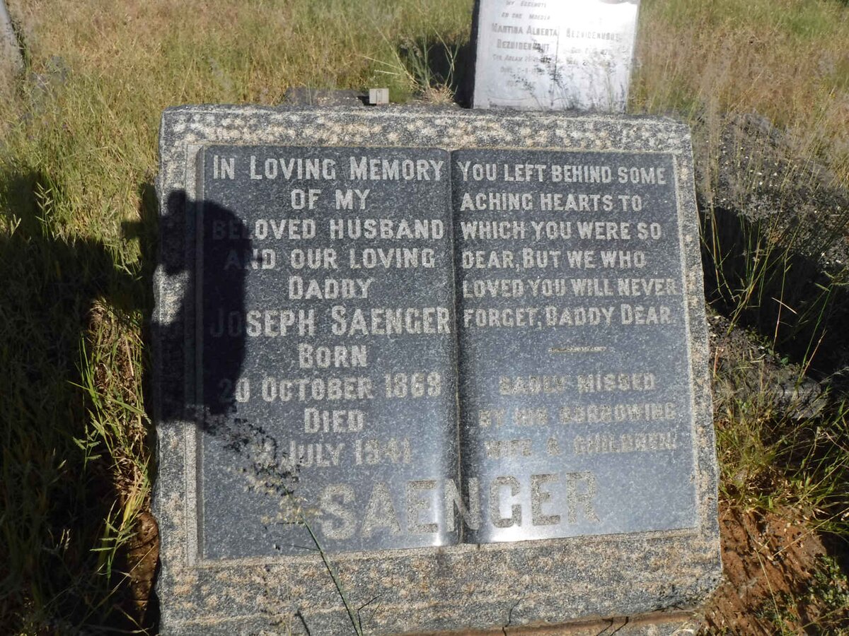 SAENGER Joseph 1869-1941