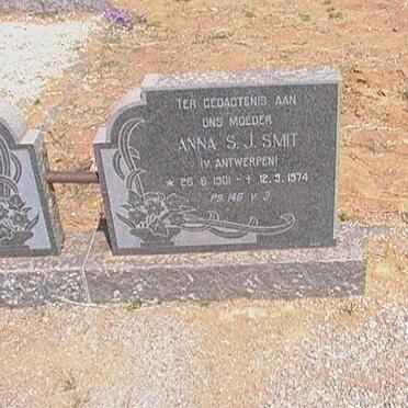 SMIT Anna S.J. nee V. ANTWERPEN 1901-1974