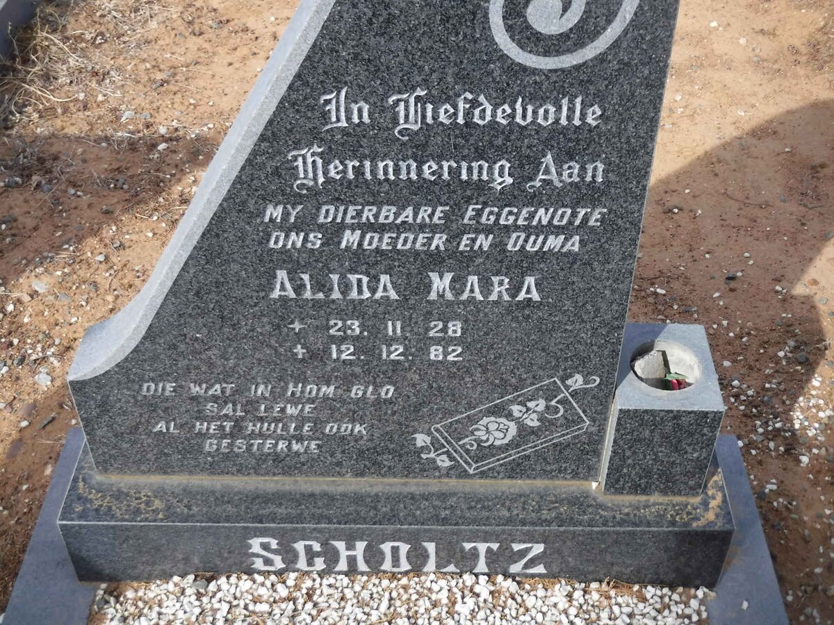 SCHOLTZ Alida Mara 1928-1982