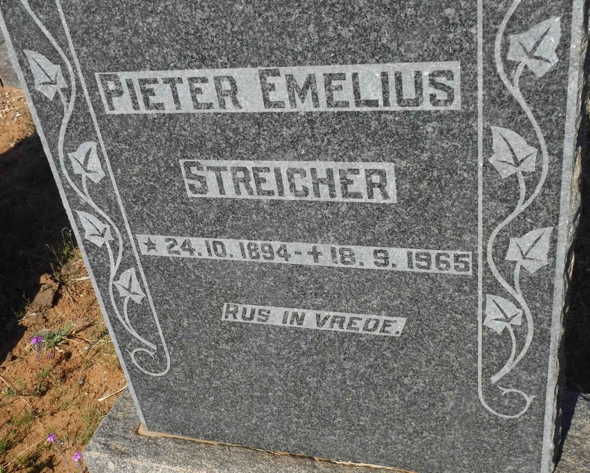 STREICHER Pieter Emelius 1894-1965