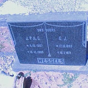 WESSELS J.P.A.C. 1887-1969 &amp; C.J. 1893-1971