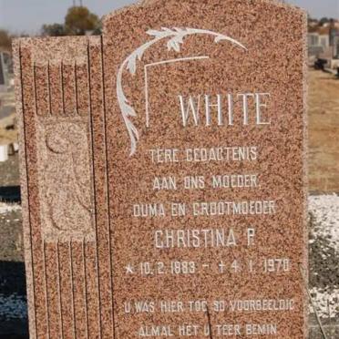WHITE Christina P. 1883-1970