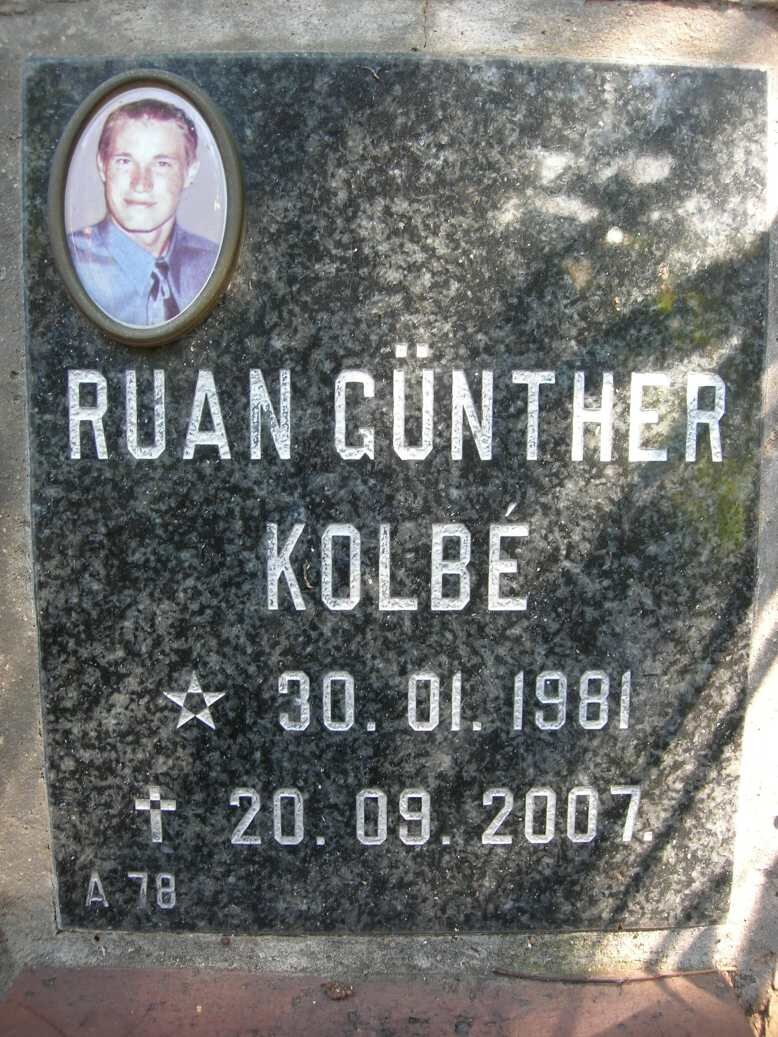 KOLBE Ruan Günther 1981-2007