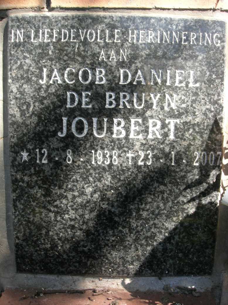 JOUBERT Jacob Daniel De Bruyn 1938-2007
