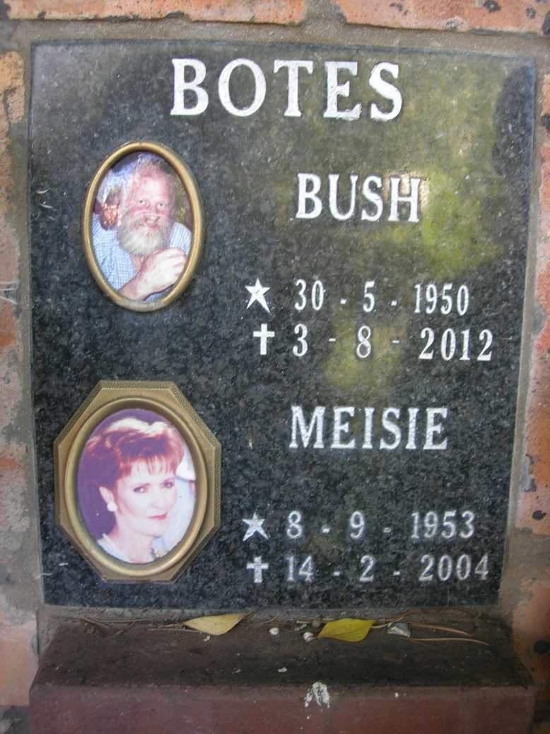 BOTES Bush 1950-2012 &amp; Meisie 1953-2004